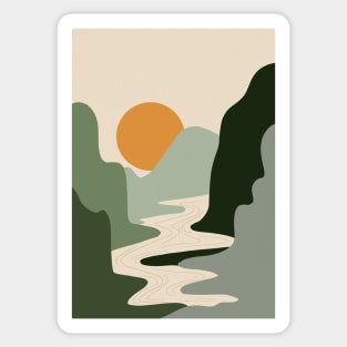 Abstract Sunset Painting 7.2 Sticker